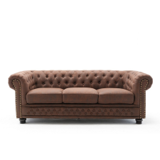 CHESTERFIELD Design 3-személyes ülőgarnitúra Chesterfield II 205 cm antik barna bútor