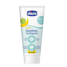 Chicco Baba fogkrém fluoridmentes 6 hónapos kortól, alma-banán ízű, 50ml fogkrém