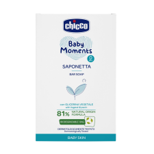 Chicco Baby Moments szilárd szappan növényi glicerinnel és  81% természetes összetevővel, 100g szappan