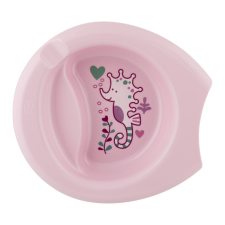 Chicco Easy Feeding csúszásmentes tányér rózsaszín babaétkészlet