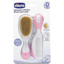 Chicco fésű és kefe - rózsaszín babafésű