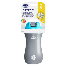  Chicco Kids Pop-Up 350ml szívószálas kulacs 2év+ Kék itatópohár