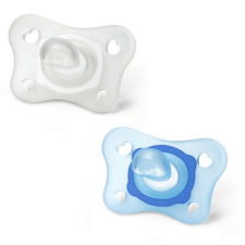  Chicco Mini Soft 0-2 hó, 2 db kék - transzparens cumi