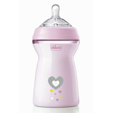 Chicco Natural Feeling cumisüveg 330ml 6hó+ rózsaszín cumisüveg