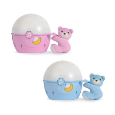 Chicco Next2 Stars zenélő projektor és lámpa plüss macival - Rózsaszín éjjeli fény