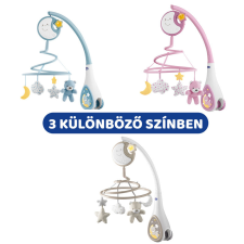 Chicco Next 2 Dreams zenélő forgóka - éjszakai fény kék bébijáték kiságyra