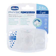  CHICCO Physio Luxe teljesen szilikon cumi 2-6m crystal 2 db cumi