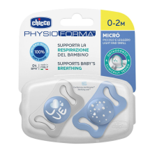 Chicco PhysioForma® Micro éjszakai minicumi 0-2 hó (2 db) - kék cumi
