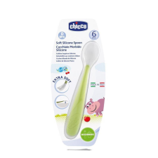 Chicco Szilikon kanál puha 6m+ - zöld babaétkészlet