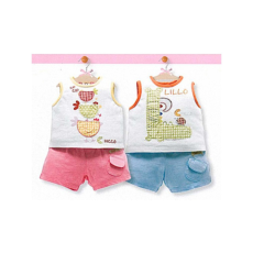 Chicco Ujjatlan trikó + short, kék-fehér, 74-es