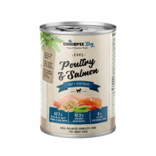 Chicopee Chicopee konzerv Dog Adult Pure Poultry&Salmon fillet 400g kutyaeledel