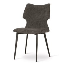  CHILCOTE Modern Kárpitozott Szék Sötétszürke Szövettel Fekete Lábakkal bútor