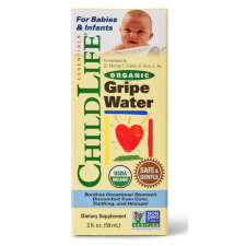 ChildLife Essentials Organikus Gripe Water puffadás elleni tisztítószer, 59 ml  Étrend-kiegészítő gyógyhatású készítmény