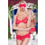 Chilirose CR 4193 L Red Open Bra 3 pc Set