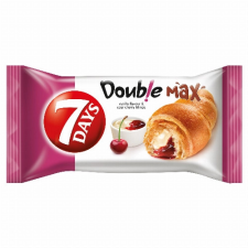 Chipita Hungary Kft 7DAYS Double Max croissant vanília ízű és meggyes töltelékkel 80 g csokoládé és édesség