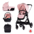 Chipolino Chipolino Elite 3in1 multifunkciós babakocsi - Pink Marshmellow