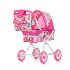Chipolino Emily játék babakocsi - Multicolor játék babakocsi