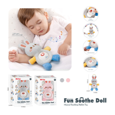 Chipolino nyugtató nyuszi figura zenével és fénnyel -halvány szürke plüssfigura