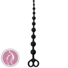 Chisa Novelties Boyfriend Beads - szilikon, vízálló anál golyósor - 34 cm (fekete) anál