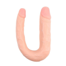 Chisa Novelties Her-Her Overlap 03 - kétvégű, vízálló, élethű dildó - 38 cm (testszínű) műpénisz, dildó