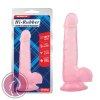 Chisa Novelties Hi-Rubber 7.7" - letapasztható, herés, vízálló, élethű dildó - 19,5 cm (rózsaszín)