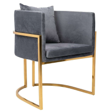  CHLOE VELVET karosszék sötétszürke bútor