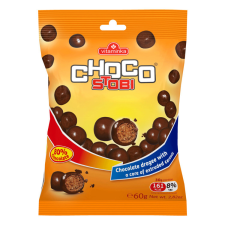 Choco Stobi tejcsokoládéval bevont extrudált kekszdrazsé - 60 g csokoládé és édesség