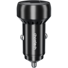 CHOETECH 60 W Dual USB-C 30w+ USB-A30w Fast Car Charger (TC0014) mobiltelefon kellék