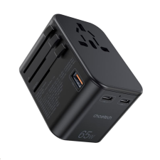 CHOETECH PD5009 USB A+C utazóadapter fekete (PD5009) mobiltelefon kellék