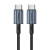 CHOETECH XCC-1014 USB-C - USB-C PD 60W töltőkábel 1.2m fekete (XCC-1014)