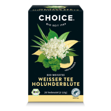 Choice bio fehér tea bodzavirággal 36 g tea