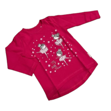 Chrisma Hosszóujjú Pamut Póló - Pink Balerinás 80 gyerek póló