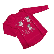 Chrisma Hosszóujjú Pamut Póló - Pink Balerinás 92