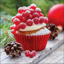 Christmas cupcake papírszalvéta 33x33cm, 20db-os papírárú, csomagoló és tárolóeszköz