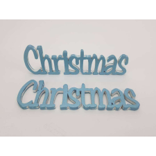  Christmas felirat metál kékezüst 15cm 2db/csomag dekorációs kellék