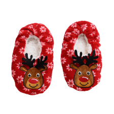 CHRISTMAS KIDS piros gyerek papucs - többféle méretben Méret: 23 - 26 gyerek papucs, mamusz