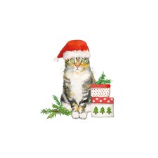 Christmas Kitty papírszalvéta 33x33cm, 20db-os konyhai eszköz