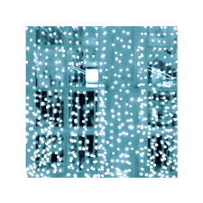 CHRISTMAS LIGHTING DOT LED-es fényfüggöny, 2x2m, hidegfehér (KAF200DWH) karácsonyfa izzósor