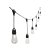 CHRISTMAS LIGHTING LPL 10 PAPAYA kül- és beltéri kivitel sorolható party fényfüzér, Filament LED 