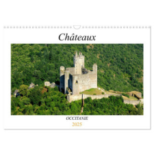 Châteaux OCCITANIE (Calendrier mural 2025 DIN A3 vertical), CALVENDO calendrier mensuel naptár, kalendárium