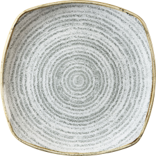Churchill »Homespun« »Stone Grey« lapos tányér, négyzet alakú, hossza: 215 mm tányér és evőeszköz