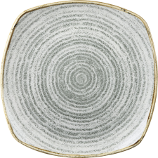 Churchill »Homespun« »Stone Grey« lapos tányér, négyzetes, hossza: 252 mm tányér és evőeszköz