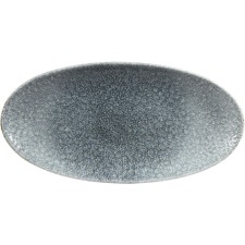 Churchill »Raku« »Topaz Blue« lapos, ovális tányér, hossza: 299 mm tányér és evőeszköz