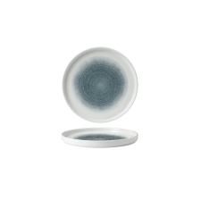 Churchill »Raku« »Topaz Blue« lapos tányér, emelt perem, ø: 210 mm tányér és evőeszköz