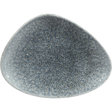 Churchill »Raku« »Topaz Blue« lapos tányér, háromszög, hossza: 200 mm tányér és evőeszköz