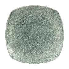 Churchill »Raku« »Topaz Blue« lapos tányér, négyzetes, hossza: 215 mm tányér és evőeszköz