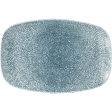 Churchill »Raku« »Topaz Blue« lapos tányér, téglalap alakú, hossza: 300 mm tányér és evőeszköz