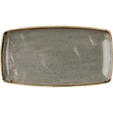Churchill Sekély tányér, Churchill Stonecast Peppercorn Grey, 35x18,5 cm tányér és evőeszköz