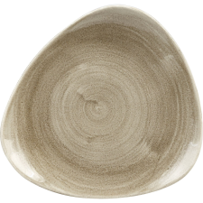Churchill »Stonecast« »Antique Taupe« lapos tányér, háromszög, Ø: 229 mm tányér és evőeszköz