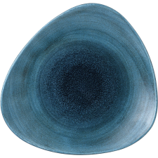 Churchill »Stonecast« »Aqueous Lagoon« lapos tányér, háromszög alakú, ø: 265 mm tányér és evőeszköz